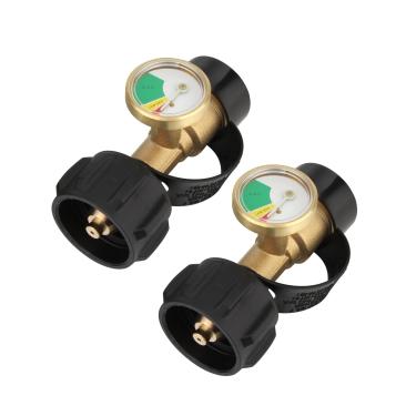 Imagem de Twilight Garage Detector de vazamento indicador de nível de tanque de propano 2 peças para tanques de propano de 2,3 kg a 18 kg, universal para churrasqueira a gás, cilindro, trailer trailer e mais