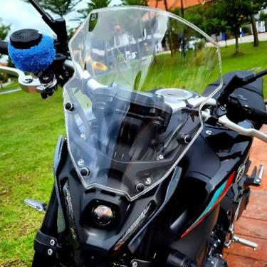 Imagem de Midimttop Suporte de para-brisas carenagem frontal Flyscreen Air Spoiler defletor de vento viseira adequada para Ya&ma&ha MT-09/SP MT 09 MT09 SP Acessórios 2021-2023 (transparente)