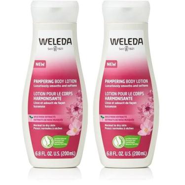 Imagem de Loção corporal Weleda Pampering Wild Rose 200 ml (pacote com 2)