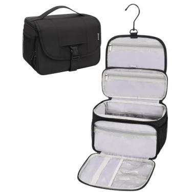 Imagem de Bolsa de higiene Relavel Water Resistant Dopp Kit preta