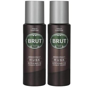 Imagem de Spray desodorante Brut Musk X 2 200mL para homens, pacote com 2