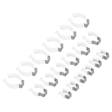 Imagem de Boxonly T5 T8 T12 Suporte de clipes em U para suporte de montagem de lâmpada de LED Suporte de tubo fluorescente de aço inoxidável, braçadeiras de tubo, suporte de mola, clipes de ferramentas, branco
