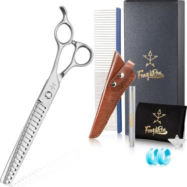 Imagem de Fengliren Tesoura profissional de alta qualidade para desbaste de corte de dentes, tesoura de texturização para animais de estimação, liga de aço inoxidável extremamente afiada para gatos e outros