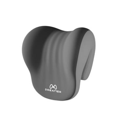 Imagem de IEUDNS Suporte de pescoço com memória para cadeira de escritório, almofada de encosto de cabeça ergonômica para cadeira de trabalho para pessoas sentadas por, Cinza