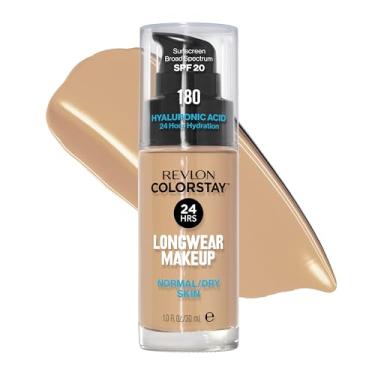 Imagem de REVLON Base Líquida, Colorstay Face Makeup Para Pele Normal E Seca, Fps 20, Cobertura Média-Total De Longa Duração Com Acabamento Natural, Sem Óleo, 180 Sand Beige, 1 Fl Oz