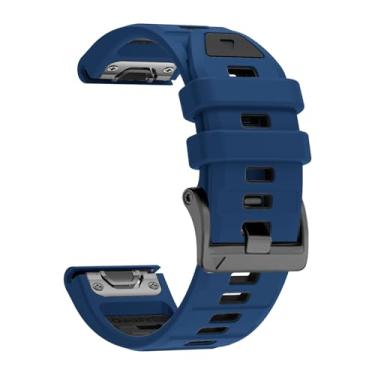 Imagem de Pulseira de relógio de 26 mm para Garmin Fenix 8 51 mm/7X/6X/5X Plus, Epix Pro Gen 2 de 51 mm, Tactix Delta, Enduro, Instinct 2X, pulseira de silicone macio de substituição QuickFit para homens