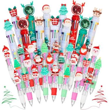 Imagem de Mooliwe 36 canetas multicoloridas em uma, incluindo canetas coloridas 4 em 1 e 10 em 1, esferográficas retráteis, para lembrancinhas de festa, aniversários, presentes divertidos, prêmio de sala de