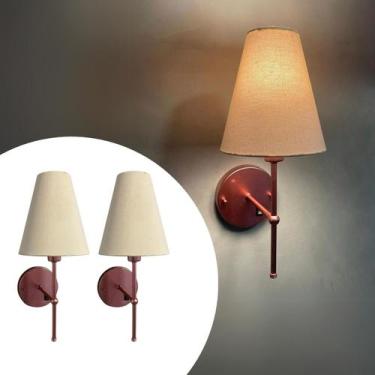 Imagem de Kit 2 Arandelas de Parede Clássico Com Interruptor com Cúpula ref 05 S