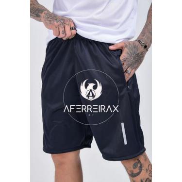Imagem de Bermuda masculina esportiva com linha refletiva - SEM MARCA, Azul mari