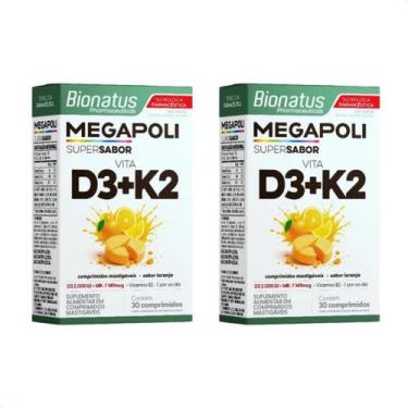 Imagem de Kit com 2 Vitamina D3 + K2 Megapoli 30 Comprimidos Bionatus