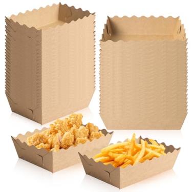 Imagem de Bandejas de papel de Natal, bandeja de biscoito de Natal para dar de presente, barco de servir comida vermelha e verde, bandejas descartáveis para servir lanches, decorações de festa de Natal (100