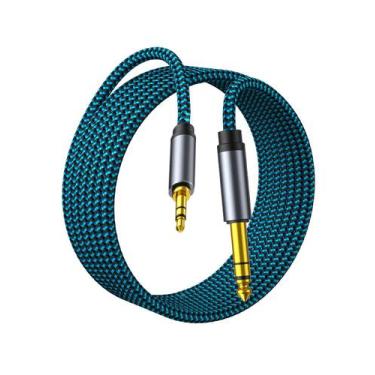 Imagem de Cabo de áudio Hftywy 3,5 mm a 6,35 mm TRS Stereo 9m para guitarra