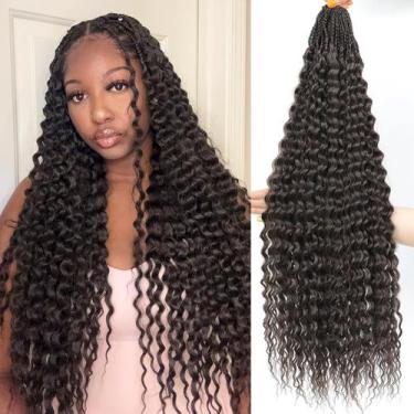 Imagem de Crochet Hair Getgal Deep Wave Curly 24 polegadas, 7 pacotes, marrom