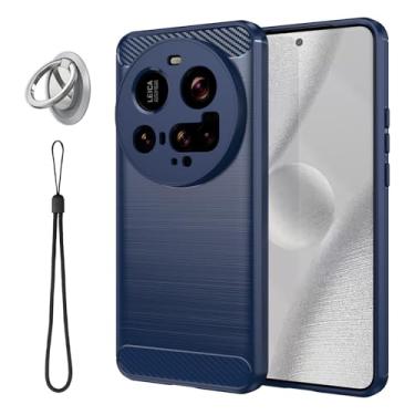 Imagem de YAJOJO [3 em 1] Capa para Xiaomi 15 Ultra, capa fina de TPU flexível com absorção de choque e proteção contra quedas para Xiaomi 15 Ultra, antiarranhões, antiderrapante, à prova de choque (azul)