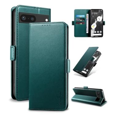 Imagem de YunuBeyii Capa Carteira para Google Pixel 7 - [Bloqueio RFID] Capinha Flip Magnética para Celular de Couro PU de Luxo com Suporte,Case Proteção,Rsistente,Antichoque, Verde