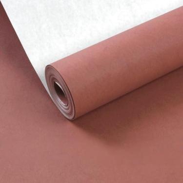 Imagem de ESSMOKO Papel de parede moderno estilo nórdico seda não tecido papel de parede não autoadesivo quarto sala de estar escritório decoração adesivo tijolo escuro vermelho 53 * 950 cm