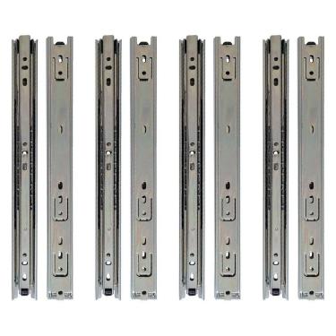 Imagem de Kit 8 corrediça telescópica 30cm para gaveta trilho 4 pares