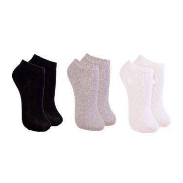 Imagem de Kit 3 Meia Soquete Masculina Fitness Cano Curto - 38/44