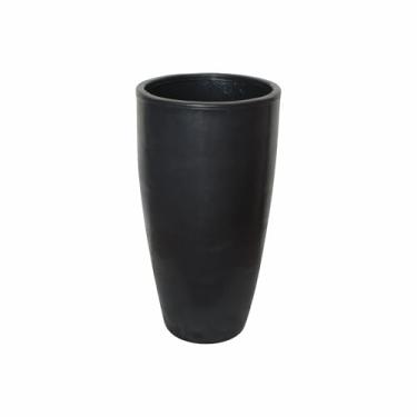 Imagem de Vaso De Planta Grande Cone Brilhante Luxo Decorativo Xgg (preto)