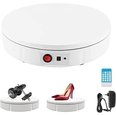 Imagem de Suporte De Exibição Giratório Motorizado 11,8 Polegadas,Mesa Giratória De Fotografia De 360 ​​graus com Controle Remoto,Plataforma Giratória Automática,para Imagens Panorâmicas,White
