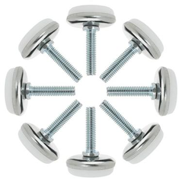 Imagem de Uxcell Almofada ajustável para nivelamento de deslizamento de móveis, para cadeira, perna de mesa de máquina industrial, 8 peças, M6 x 25 x 30mm