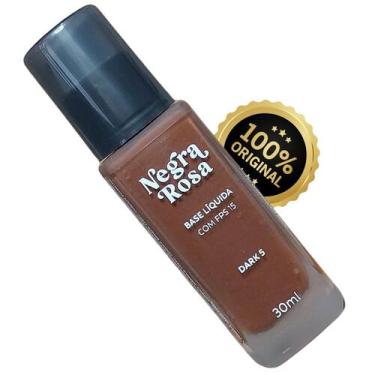Imagem de Base Liquida Dark 5 Pele Negra Rosa Fps 15 Maquiagem 30ml