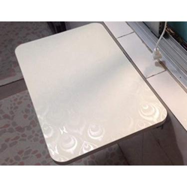 Imagem de LXB Mesa para computador de parede doméstica - mesa de jantar de madeira maciça montada na parede mesa de jantar dobrável para computador decoração de parede / 80 × 40 cm