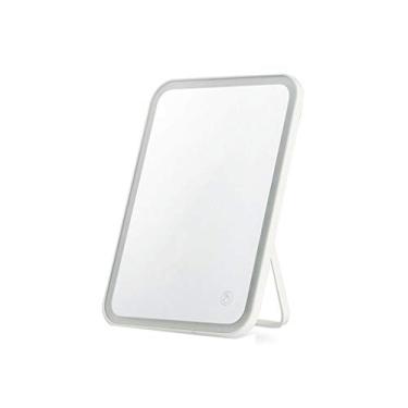 Imagem de TLTDSMY Espelho de penteadeira de mesa espelho de parede espelho multifuncional espelho de maquiagem vertical de mesa espelho de maquiagem espelho de escurecimento de toque adequado para viagens