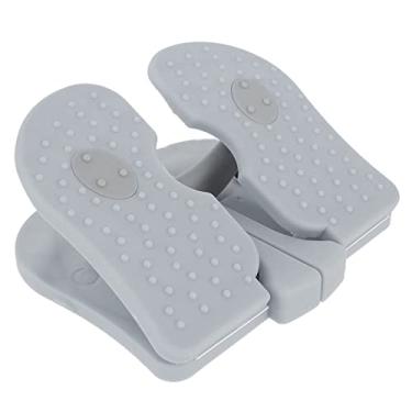 Imagem de tbj Stepper Machine Unissex Stepper Under Desk Pedal Exercitador Escada Stepper Home Office Pedal Dobrável Peddle Perna Exercitadores Fitness Fogão Máquina (Cor: Azul) (Cinza)