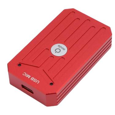 Imagem de Zopsc Microfone USB, Redução de Ruído, Microfone Omnidirecional de 2 Canais e 360 ​​° Com Amostragem de 192 KHz, Cancelamento de Ruído AI, Base Magnética, para Jogos de Gravação de (Vermelho chinês)