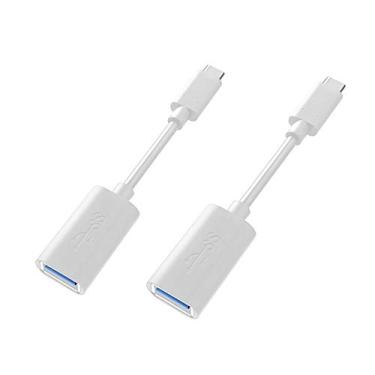 Imagem de MaGeek USB-C 3.0 OTG Cabo USB Tipo-C para USB 3.0 Adaptador fêmea compatível com MacBook Pro, Samsung S10, S9, Note 8, A50, Huawei P20 Pro, OnePlus5T e mais, Branco, 2 Pcs
