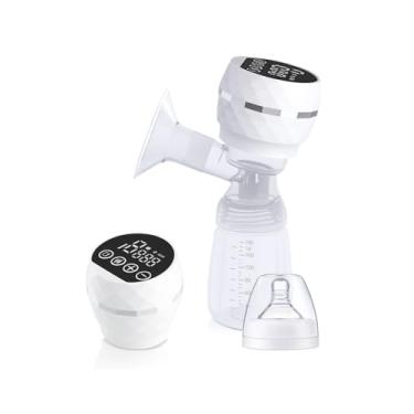 Imagem de Bomba Tira Leite Materno Elétrica Portátil Recarregável USB – Extratora de leite 9 Níveis de Sucção, Silenciosa, Livre de BPA, com Mamadeira e Cabo Tipo C (Branco)