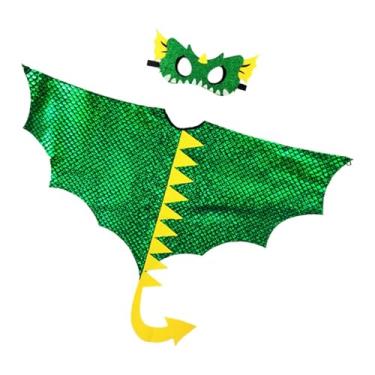 Imagem de UGPLM Capa de dinossauro infantil, capa de dragão, brinquedos para meninos e meninas, roupas para performance, Verde