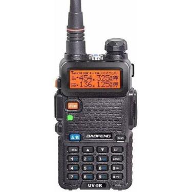 Imagem de Rádio Comunicador Ht Dual Band Uhf Vhf Uv-5r Fm Fone Ptt Cor Preto - B