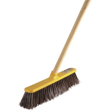 Imagem de Vassoura Gari 45cm 5 Fileira Cepa Plástica Cabo Madeira Vd45