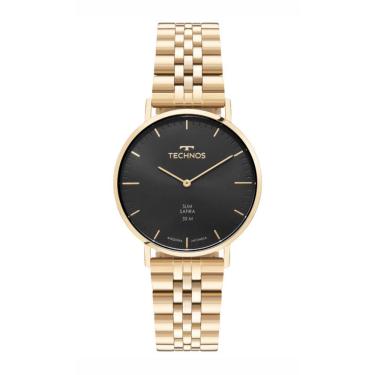 Imagem de Relógio Technos Masculino Ref: 2025lui/1p Slim Dourado