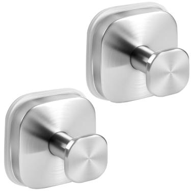 Imagem de VOSEPO Ganchos de ventosa para chuveiro, ganchos de toalha sem perfuração para banheiros, cozinha, porta de vidro, espelho, azulejo, ganchos de sucção de chuveiro para pendurar toalhas, roupão, bucha