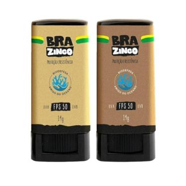 Imagem de Kit Duo Protetor Solar Brazinco 14g - Bege Escuro + Original