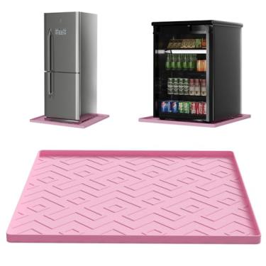 Imagem de Tapete de silicone para mini geladeira - Bandeja coletora antiderrapante e à prova de derramamento | Ideal para geladeiras, máquinas de lavar, secadoras, refrigeradores de vinho e máquinas de lavar