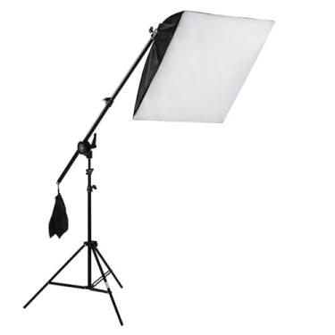 Imagem de Kit Iluminação Estúdio Softbox 50x70 + Tripé Girafa, Luz Contínua para foto de Produto, Retrato e Vídeo YouTube/TikTok – Leco Shop