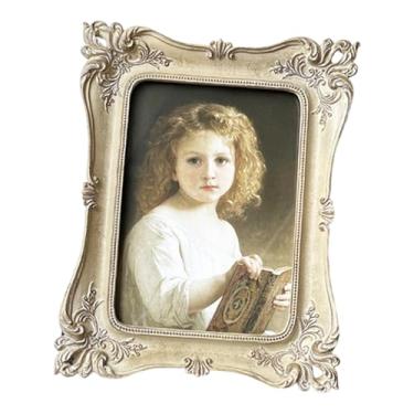 Imagem de Generic Moldura de foto estilo francês, decoração, arte, elegante, versátil, suporte de mesa, porta-retratos de resina para corredor