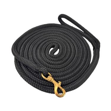 Imagem de menolana Corda de chumbo para cavalo, fixação rápida, resistente, antiderrapante, aderência, celeiro, rédea longa, desempenho equino, linha de estocada para