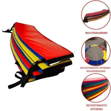 Imagem de Cama Elástica Trampolim Pula Pula 1,83m Média Nacional Premium Colorid