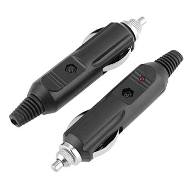 Imagem de Plugue de isqueiro de carro macho 5A 12V 24V com luz indicadora, conector