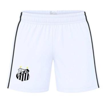 Imagem de Shorts Santos Infantil Juvenil Branco Oficial - Revedor, Tam 4