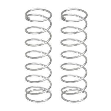 Imagem de 2 molas de compressão, 0,8 mm de diâmetro do fio x 11 mm OD x 40 mm de comprimento, extensão de aço inoxidável 304, mola esferográfica, molas de pressão para reparos domésticos em lojas, prata