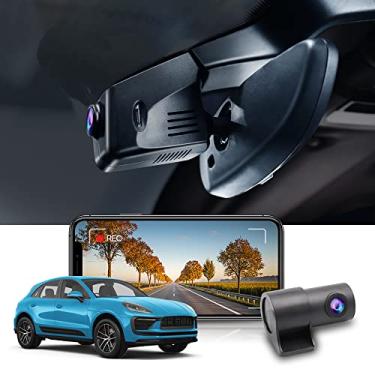 Imagem de Fitcamx Frontal 2K+Traseira 1080P Dash Cam Adequada para Porsche Macan 95B Panamera 970 Cayenne 958 92A E2 (Modelo B), OEM Estilo, Dual HD Vídeo, WiFi, Loop Gravação, G-Sensor, Plug&Play, 64GB Cartão