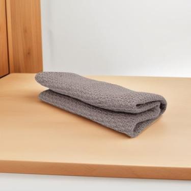 Imagem de Toalha de mão Waffles Weave – Pano de rosto de secagem rápida e absorvente, pano macio e leve para banheiro, cozinha, viagens e limpeza de casa cinza escuro