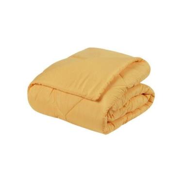 Imagem de Edredom 1 Peça Queen Percal 200 Fios Unique 100% Poliéster - Amarelo -