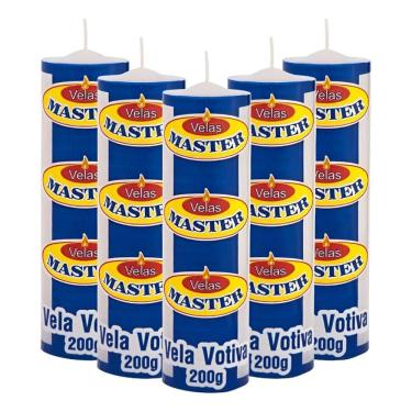 Imagem de Vela Votiva 200G Branca - 12 Unidades